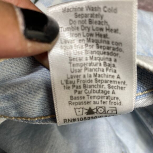 Current Elliott Boyfriend The Rolled Shorts Size 24/0 Jeans Denim Open Sky Blue - Picture 7 of 9